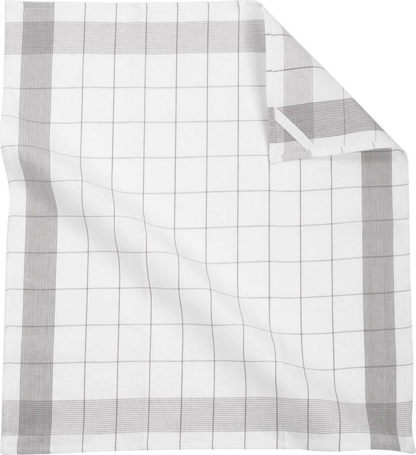 Zic-Zac Keukenhanddoek 51x72 cm set2 zwart