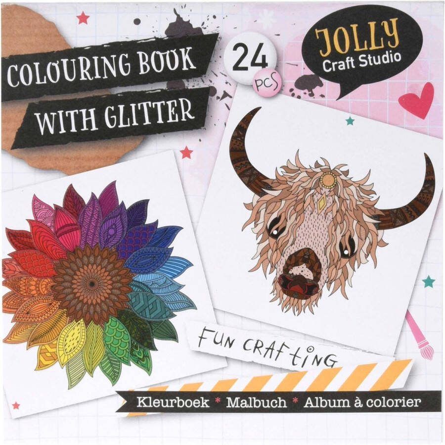 Zie verpakking Kleurboek met Glitter