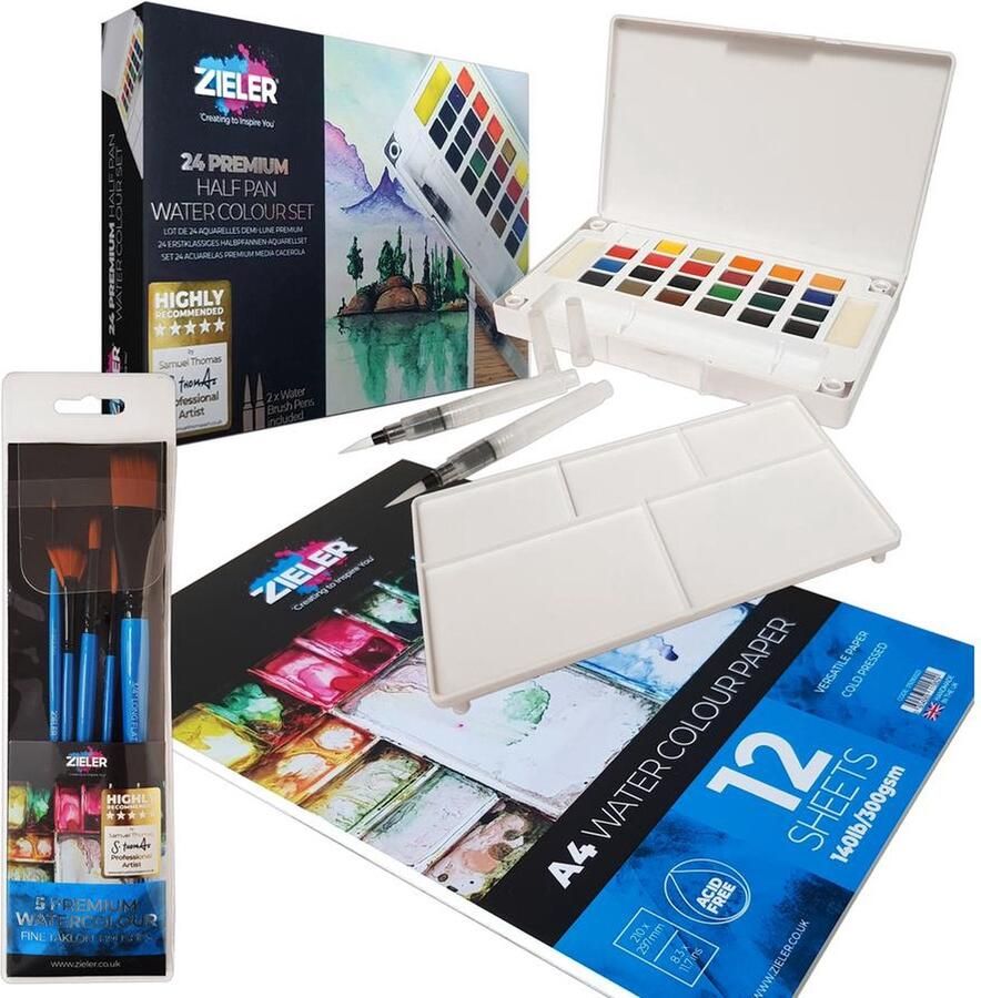 Zieler WATERCOLOUR STARTER GIFT SET 35 STUKS