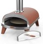 ZiiPa Pizza Oven Piana Houtgestookt met Thermometer Terracotta voor ø 30 cm pizza's Roterende pizzasteen - Thumbnail 2