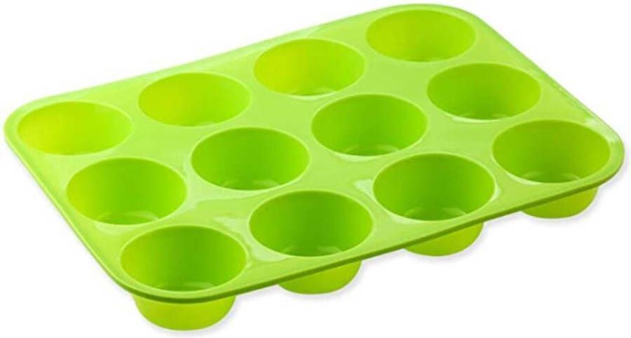 ZijTak bakvorm cupcake vorm 12 stuks silicone muffinbakvorm muffin gratis verzending groen