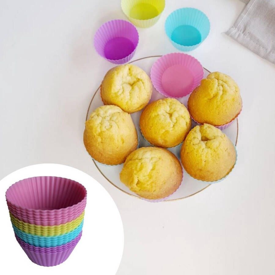 ZijTak Cupcake 16 stuks Muffin Muffinvorm Bakken Taart Gebak Vorm Gratis verzending Roze Groen Blauw Paars