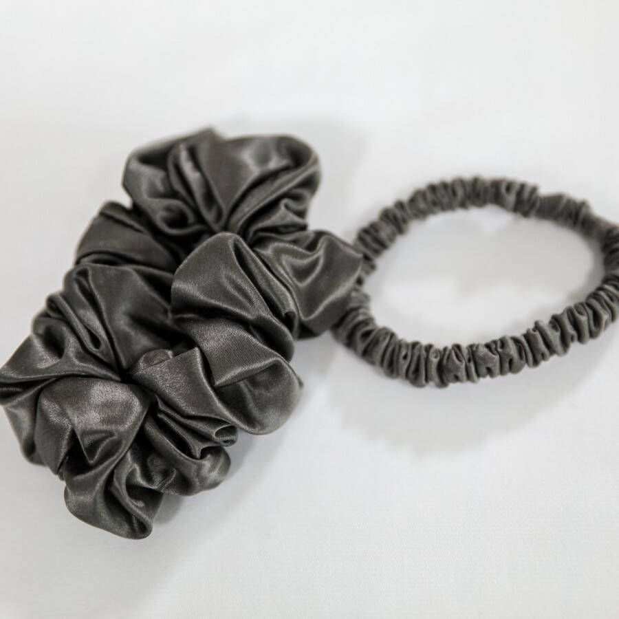 Zilk Day and Night Scrunchie Set Charcaol Grey