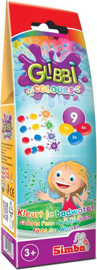 Zimpli Kids Glibbi Water Colours 3x3 pack Badspeelgoed