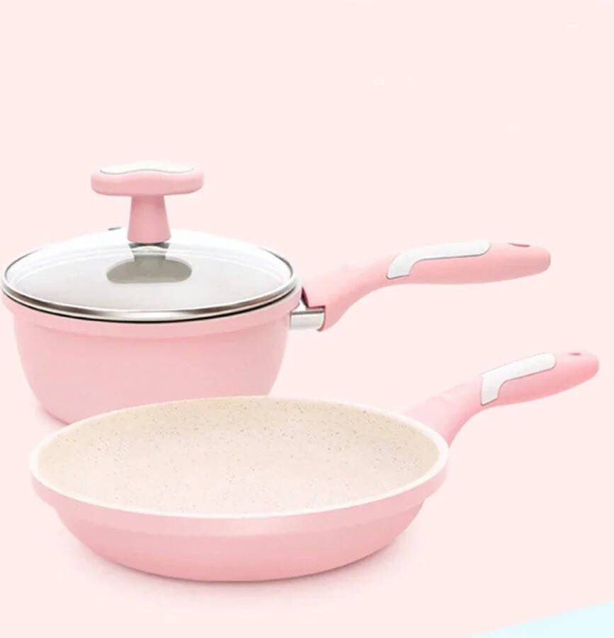 Zinaa pannenset Maifan Steen Keuken Soep Anti-Aanbaklaag Koekenpan Set Pot Melkpan Met Handvat Deksel Pot Kookgerei Set Kookgerei Voor Keuken