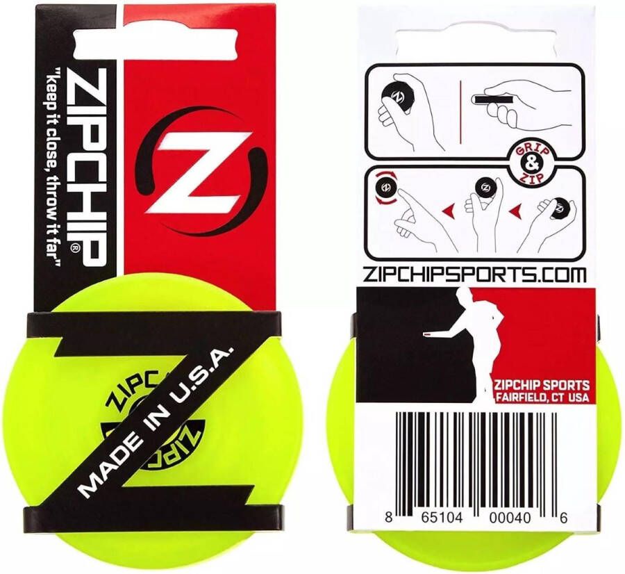 ZipChip Geel|mini frisbee |Geel |Veilig buitenspelen| |Kinder speelgoed |Pocketpux