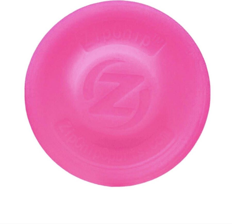 ZipChip Mini frisbee siliconen roze 6 5 x 6 5 x 1 2 cm buitenspeelgoed klein cadeautje kinderen