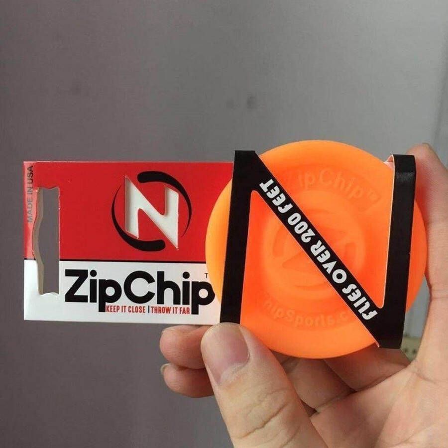 ZipChip Oranje|mini frisbee |Oranje|Veilig buitenspelen| |Kinder speelgoed |Pocketpux