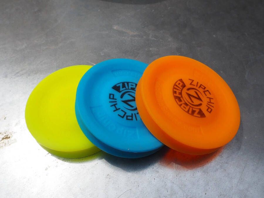 ZipChip set | frisbee | mini | oranje geel blauw( kan ook een combinatie zijn)