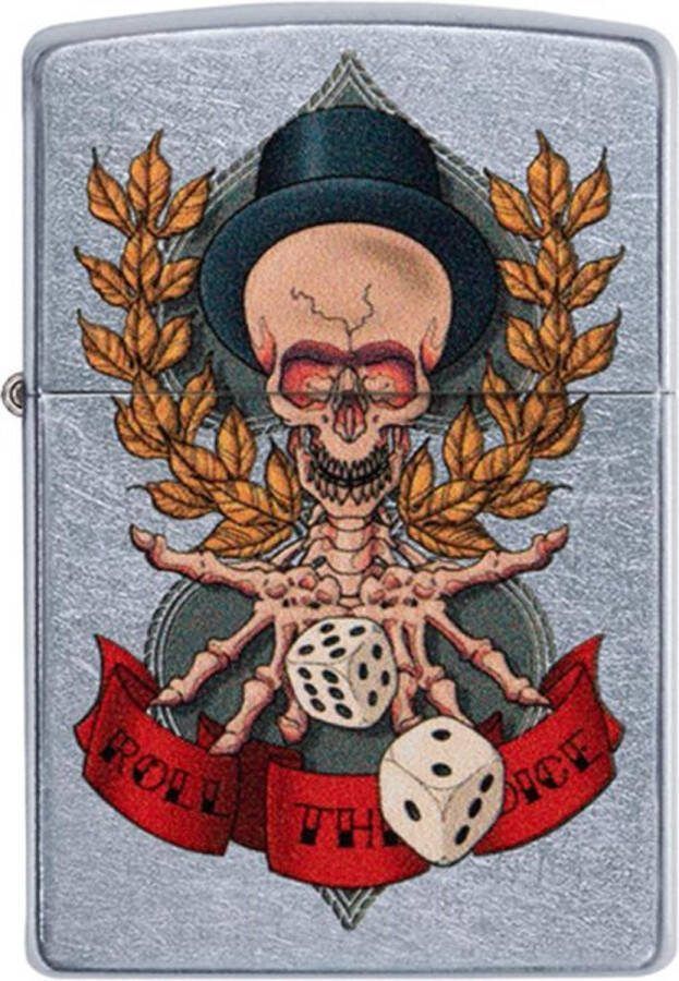Zippo Aansteker Skeleton Roll The Dice