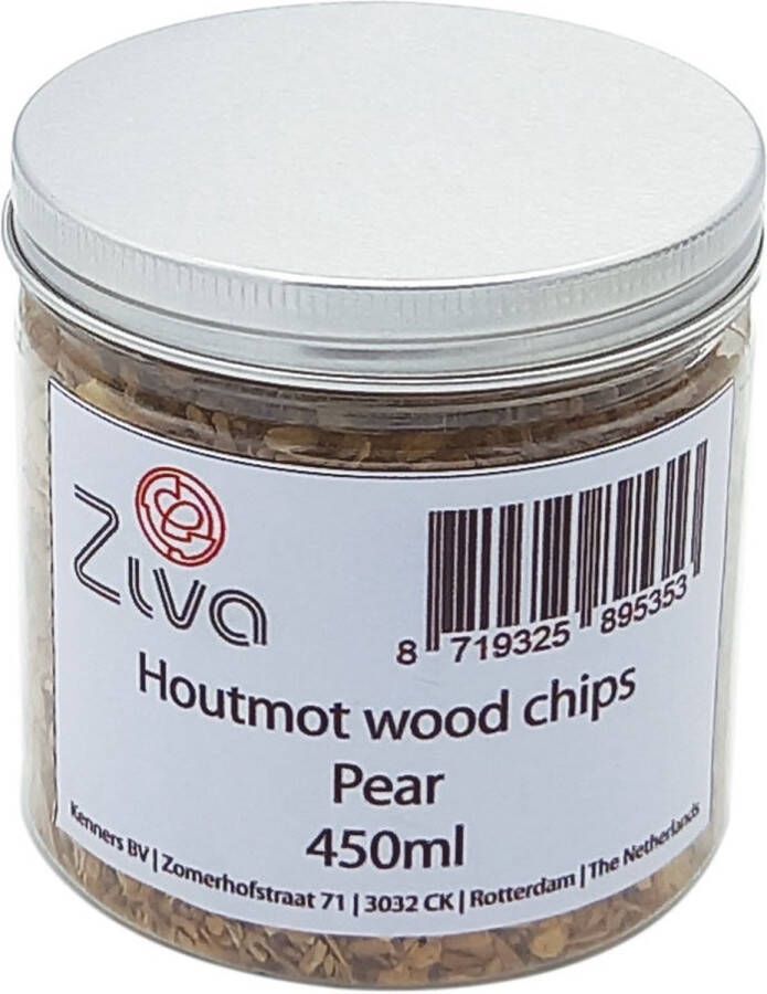 Ziva houtmot wood chips Eik Oak 450ml Rooksnippers rookchips rookhout rookoven barbecue BBQ Wood smoking chips Sterke rooksmaak Strong smoke flavour rookmot Hout voor rookgenerator Rookmeel Wood for Cold Smoke Generator