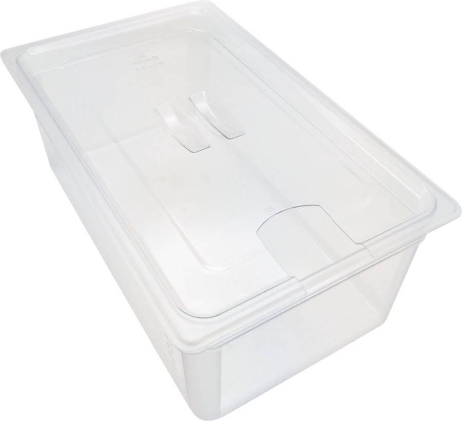 Ziva XLarge sous-vide waterbak 24 liter (polycarbonaat) + deksel met uitsparing voor sous-vide sticks