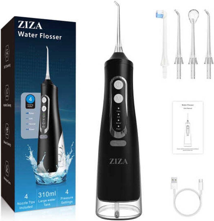 ZIZA Waterflosser Draadloos Elektrische Tandenflosser- Monddouche Mondverzorging Flosapparaten Tongreiniger