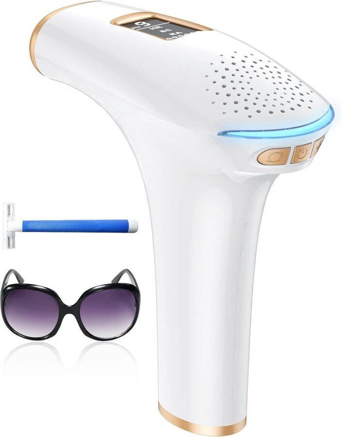 ZKMagic IPL Ontharingsapparaat 999.900 flitsen Epileer apparaat Laser en Lichtontharing voor Mannen en Vrouwen