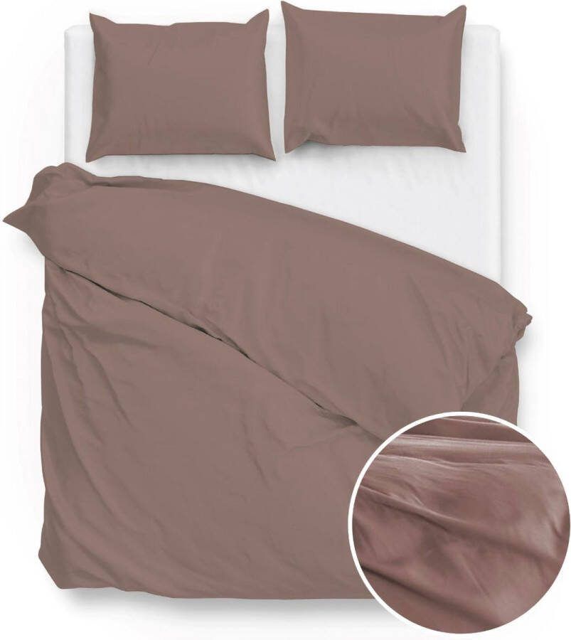 Zo Home Satinado Dekbedovertrekset Uni Katoen Satijn canyon rose 260x200 220cm