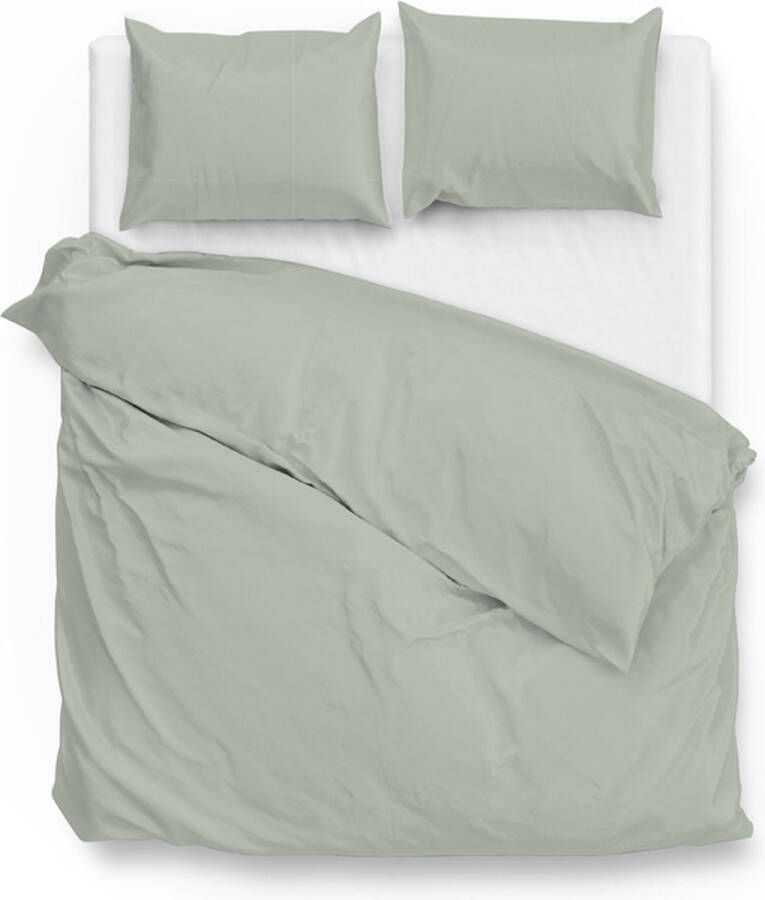 Zo Home Satinado Dekbedovertrekset Uni Katoen Satijn foam green 260x200 220cm