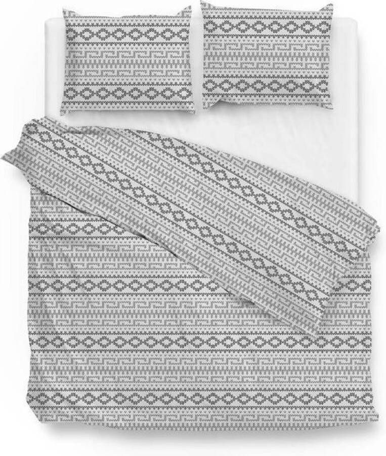 Zo Home Zo!home Kriti Flanel Dekbedovertrek Lits-jumeaux (240x200 220 Cm + 2 Slopen) Flanel Grey