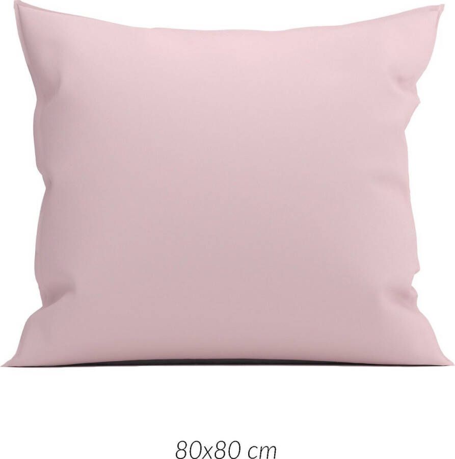 Zo! Home Satinado 2-pack katoen satijn kussenslopen roze 80x80 luxe uitstraling zachte kwaliteit
