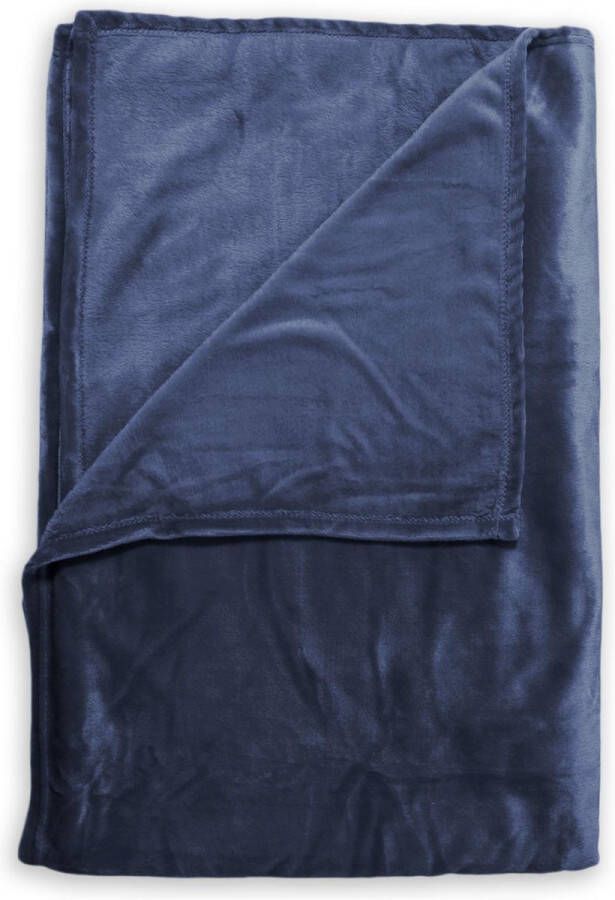 ZoHome Zo Home Flanel Fleece Plaid Cara indigo blue 140x200