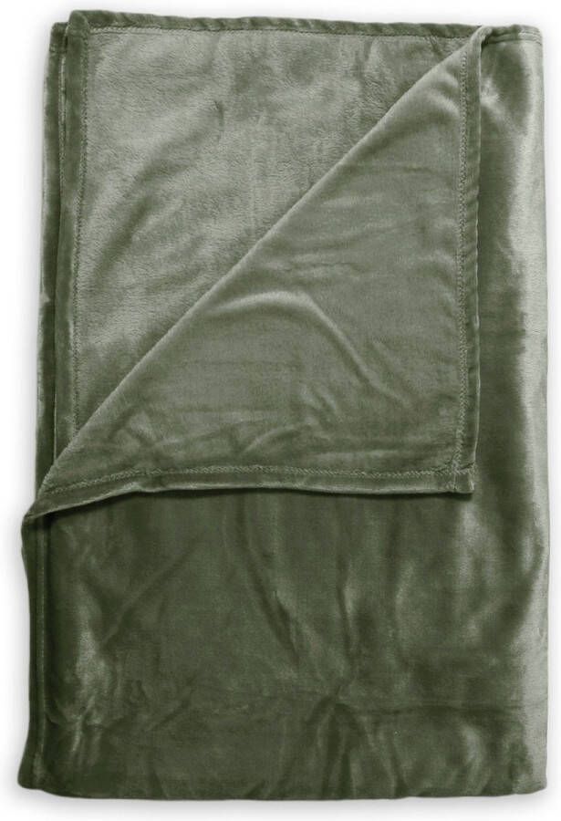 Zo! Home ZoHome Cara Plaid Fleece 140x200 cm Olive Green