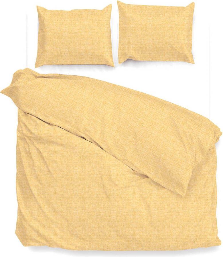 Zo! Home ZoHome Lino Dekbedovertrek Lits-jumeaux 240x200 220 cm Aspen Yellow