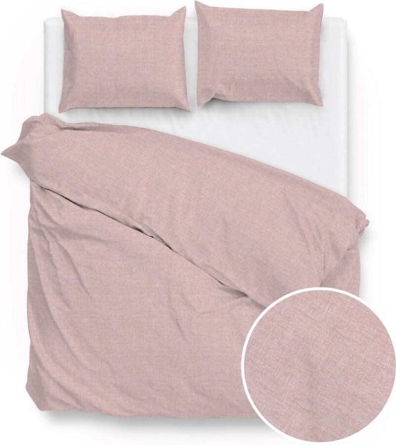 Zo Home Zo! Home dekbedovertrek Lino Shell Nude Lits-jumeaux XL 260x200 220 cm