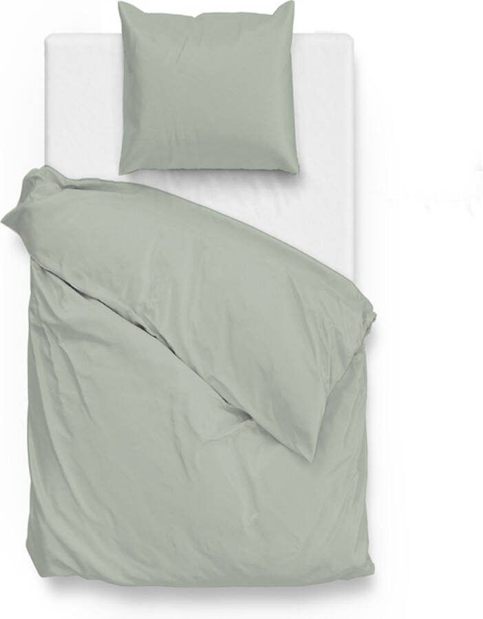Zo! Home Zohome Satinado Dekbedovertrek Eenpersoons 140x200 220 cm Foam Green