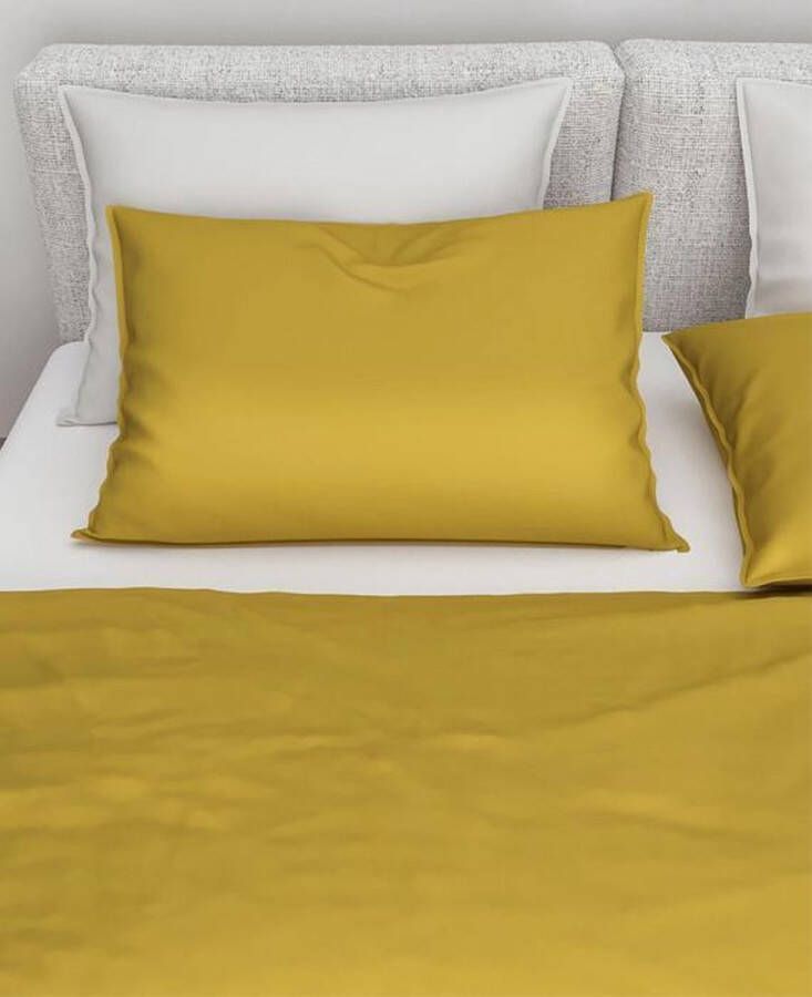 Zo Home Satinado Dekbedovertrekset Uni Katoen Satijn ochre gold 140x200 220cm