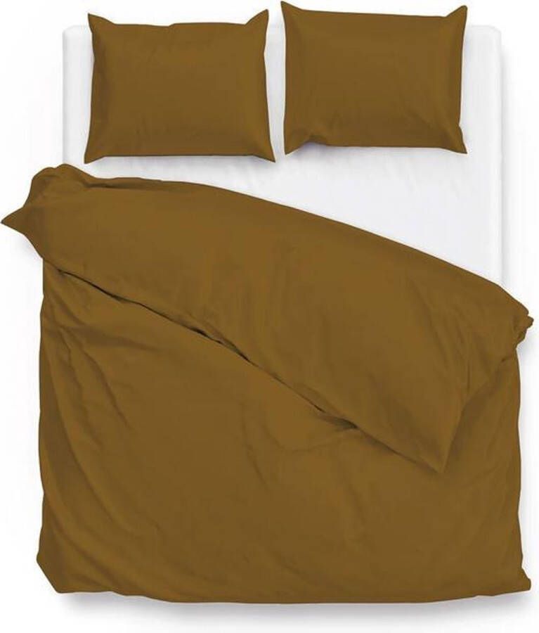 Zo! Home Zo!Home Satinado Dekbedovertrek Tweepersoons 200x200 220 cm Cognac Brown