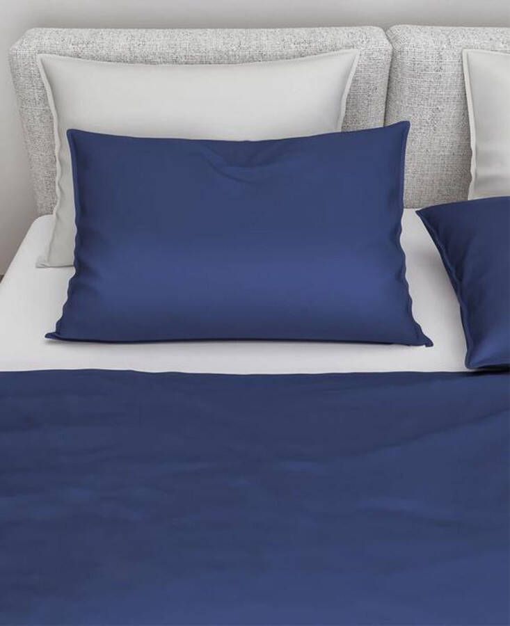 Zo! Home ZoHome Satinado Dekbedovertrek Litsjumeaux XL 260x200 220 cm Navy Blue