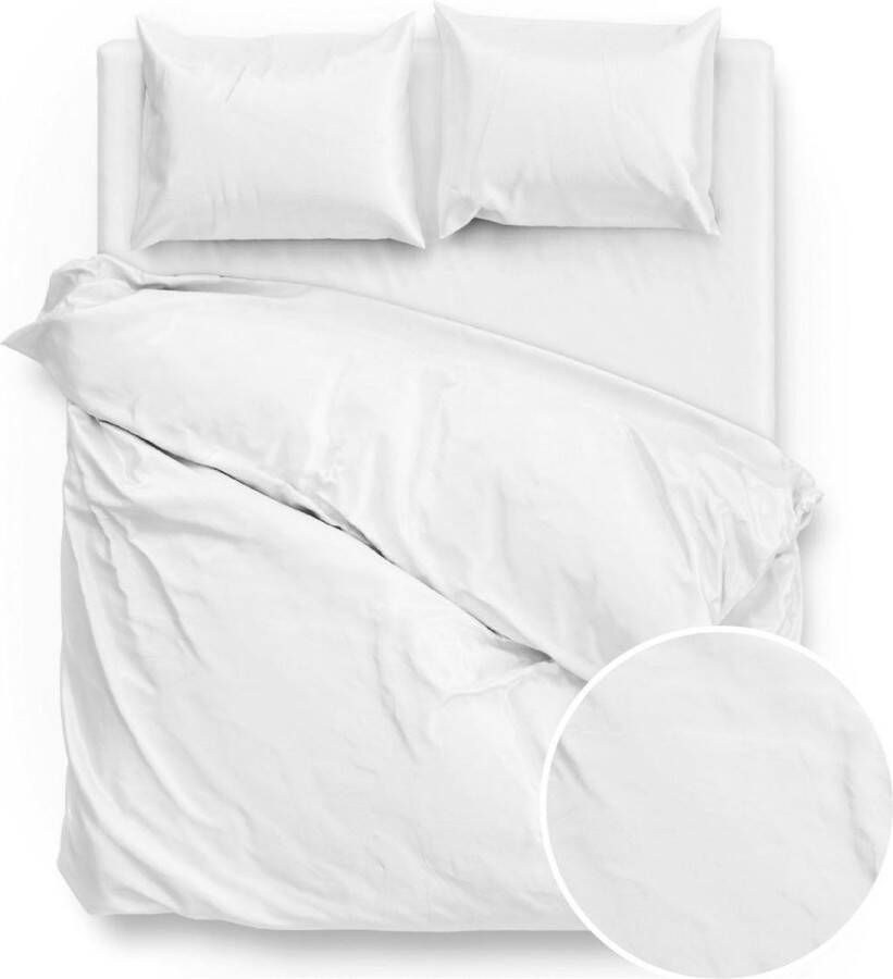Zo! Home ZoHome Satinado Dekbedovertrek Litsjumeaux XL 260x200 220 cm White
