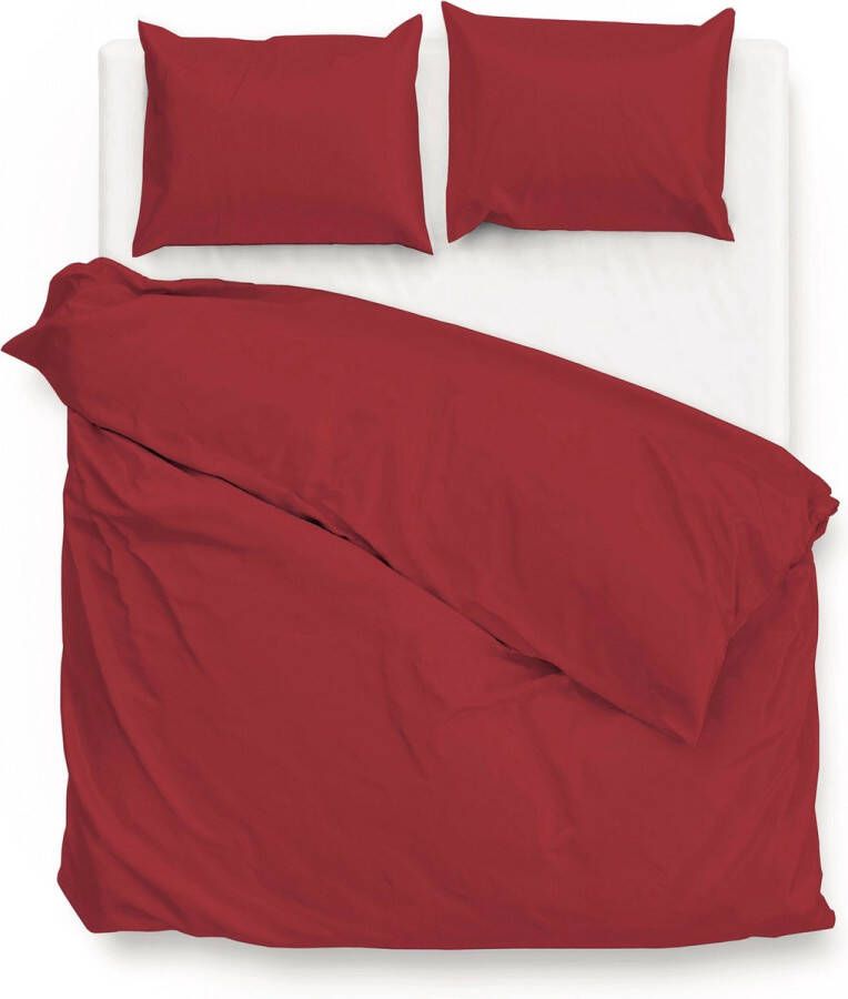 Zo! Home Zo!Home Satinado Dekbedovertrek Lits-jumeaux 260x200 220 cm Spicey Red