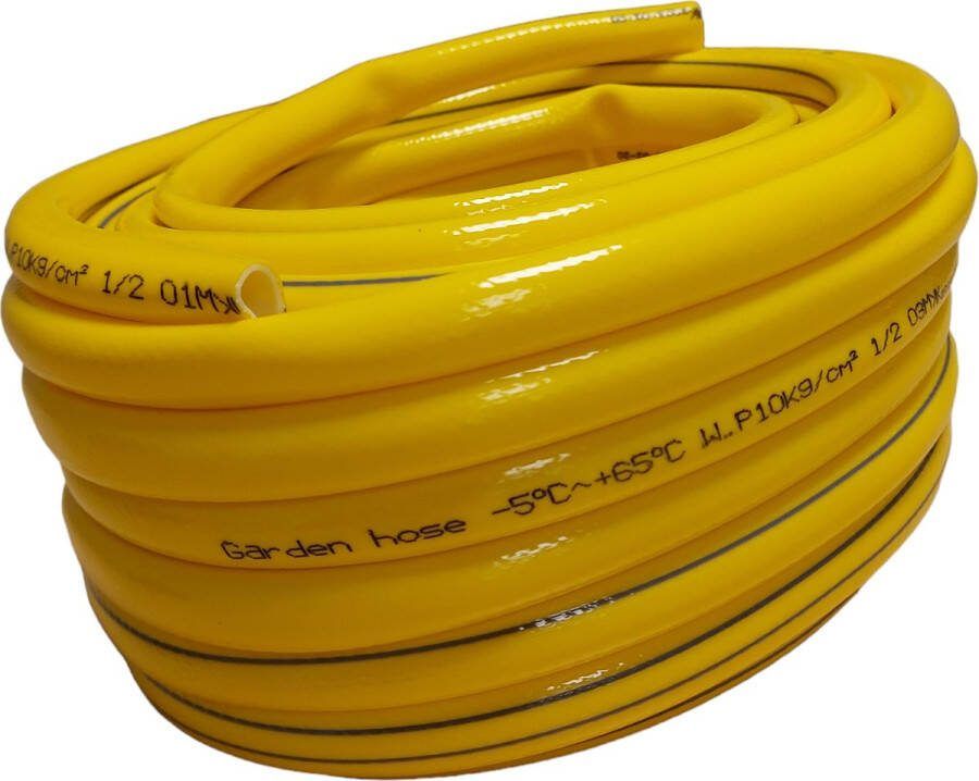 Zoem enterprise Zoem tuinslang geel traditioneel 15 meter PVC verlenging 1 2 tuin wassen sproeien terras