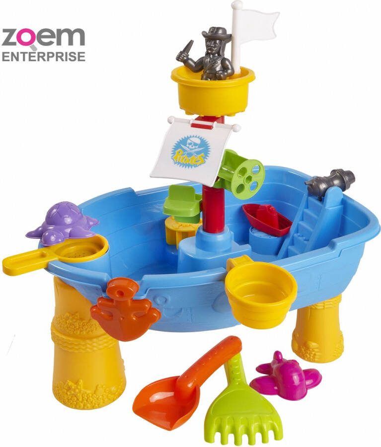 Zoem enterprise Zoem Watertafel Mini Peuter Klein formaat Zandtafel Buitenspeelgoed Water Zand Tuin Strand Zee Zon Speelgoed Knutselen