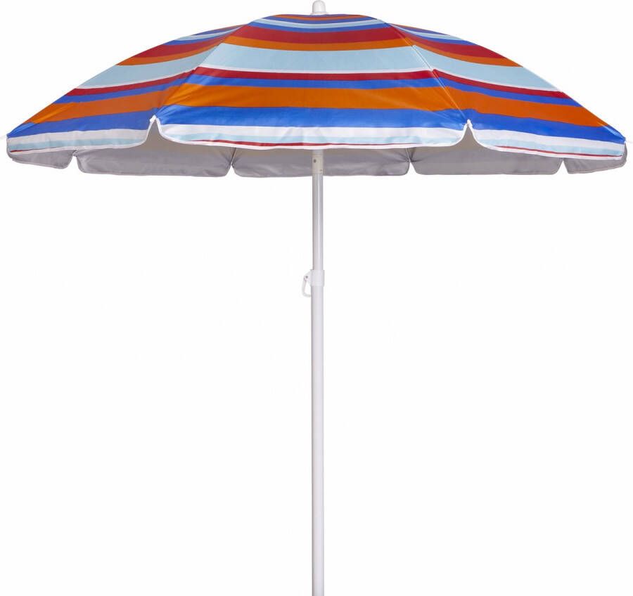 Zoem Parasol – Extra strong Inclusief houder – Strand – Oranje – Blauw Winddicht Windsterk Zon Paraplu Parasolhouder