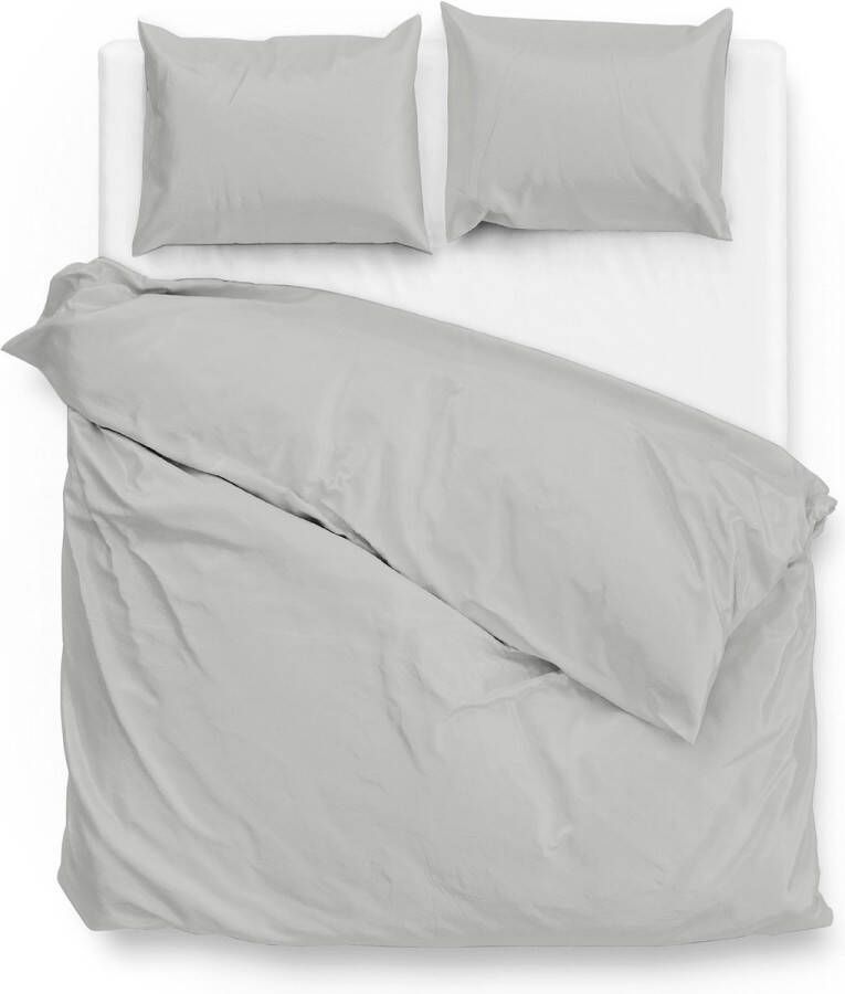 Zo Home Zo! Home dekbedovertrek Satinado Ash Grijs Lits-jumeaux XL 260x200 220 cm - Foto 3