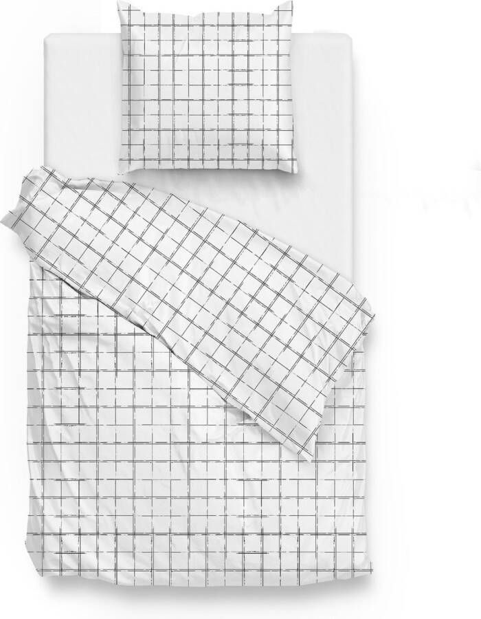 Zo!Home ZoHome Off-white Dekbedovertrek Delon 200x200-220 cm + 2 slopen 60x70 cm gemaakt van 100% Katoen-Satijn
