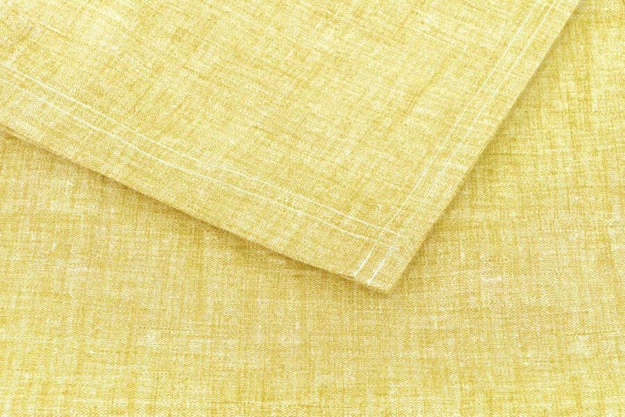 Zo Home Lino Laken Katoen Linnen Look aspen yellow 270x290cm