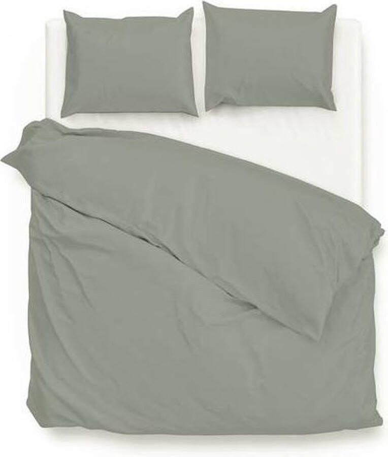 Zohome Satinado Dekbedovertrek Lits-jumeaux 260x200 220 cm + 2 kussenslopen 60x70 cm Iron Grey