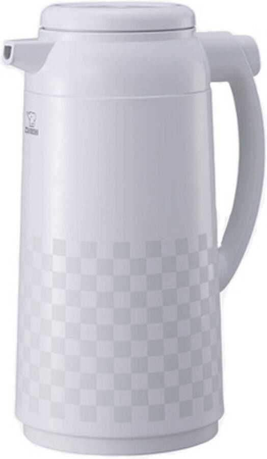 Zojirushi Isoleerkan met Glazen Binnenfles Ichimatsu Wit 1L