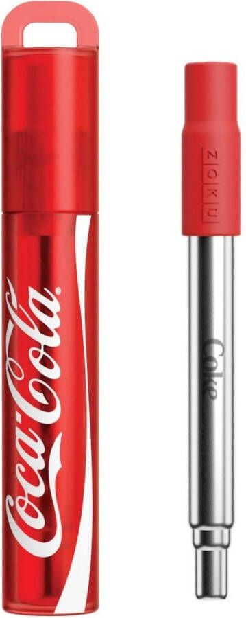 Zoku Pocket Straw Herbruikbaar Rietje Coca Cola Kunststof Rood