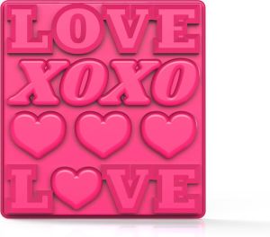 Zoku Ijsblokjesmaker Love Siliconen 13x14x3.2 cm Roze