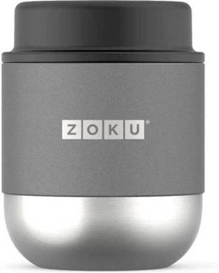 Zoku Neat Stack Voedselcontainer 295 ml Roestvast Staal Grijs