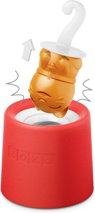 Zoku Slow Pop Ijsmaker Kitty 1 stuk Rood