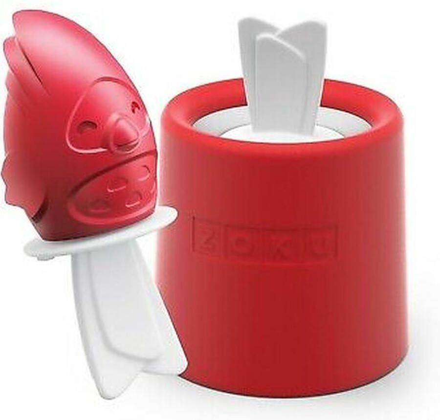 Zoku Slow Pop Ijsmaker Vogel 1 stuk Rood