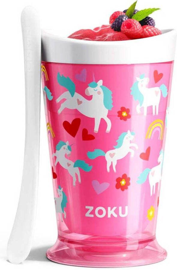 Zoku Slush en Milkshake Maker Eenhoorn Polypropyleen Kunststof BPA vrij Roze