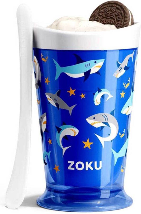 Zoku Slush en Milkshake Maker Haai Polypropyleen Kunststof BPA vrij Blauw