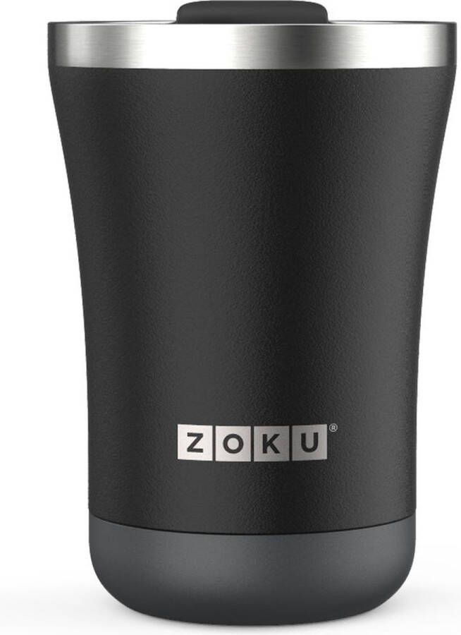 Zoku Thermosbeker 0.35 L RVS Polypropyleen BPA vrij Zwart