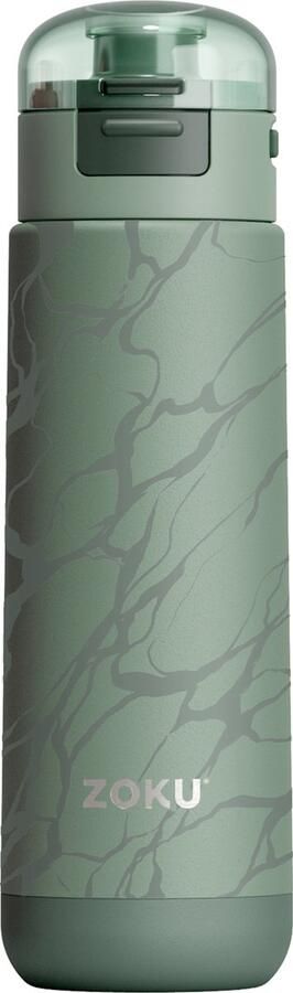 Zoku Thermosbeker 0.5 L RVS Polypropyleen BPA vrij Groen met Print
