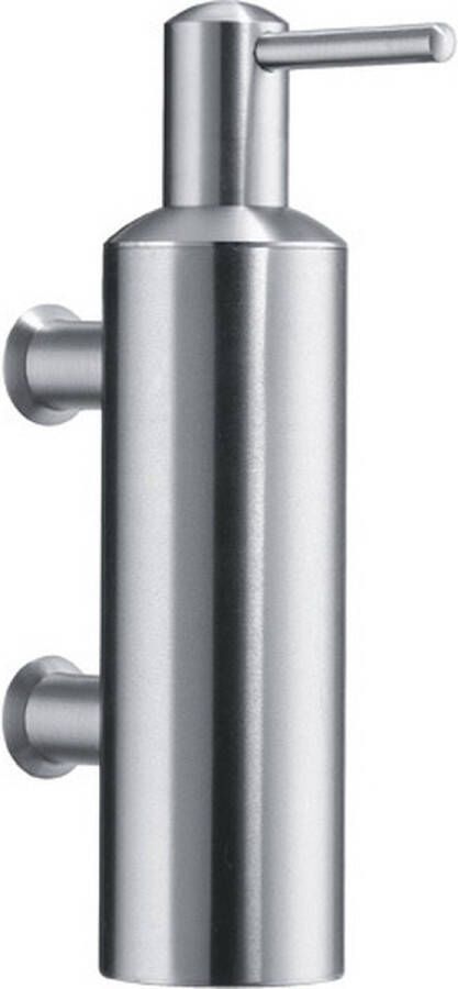 Zonder merk zeepdispenser muur 150ml H195xØ50xD112mm inox mat